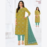 Pranjul Cotton Straight Pant Salwar Suit - P2633